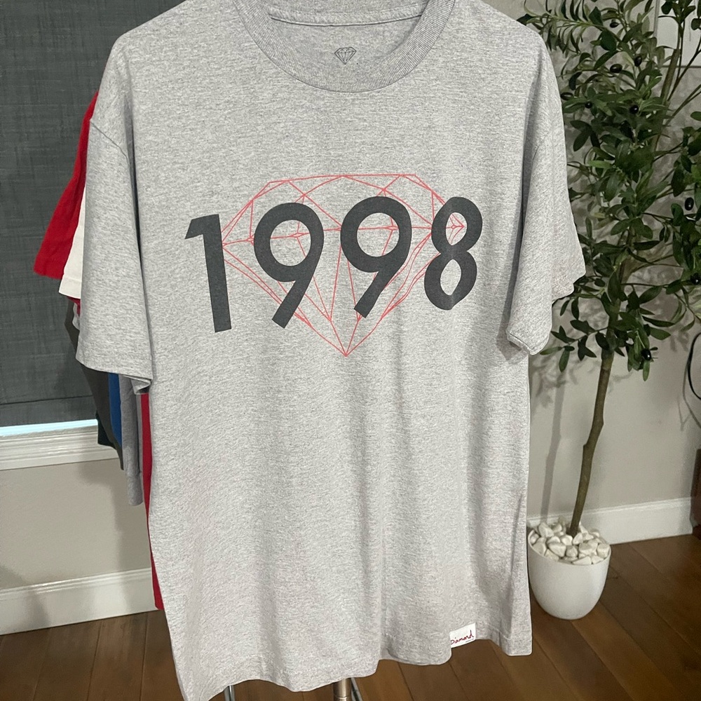 Gray Graphic T-Shirt with 1998 Design